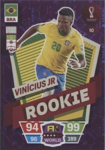 Panini FIFA World Cup Vinicius Junior Brazil Golden Baller Limited