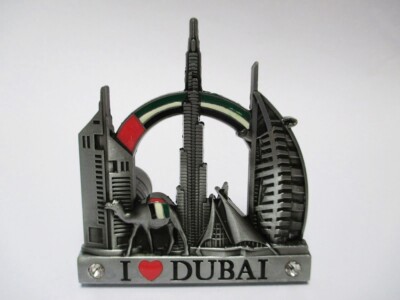 Dubai Magnet Metall Burj Kalifa Al Arab Emirates Kamel (36sima)