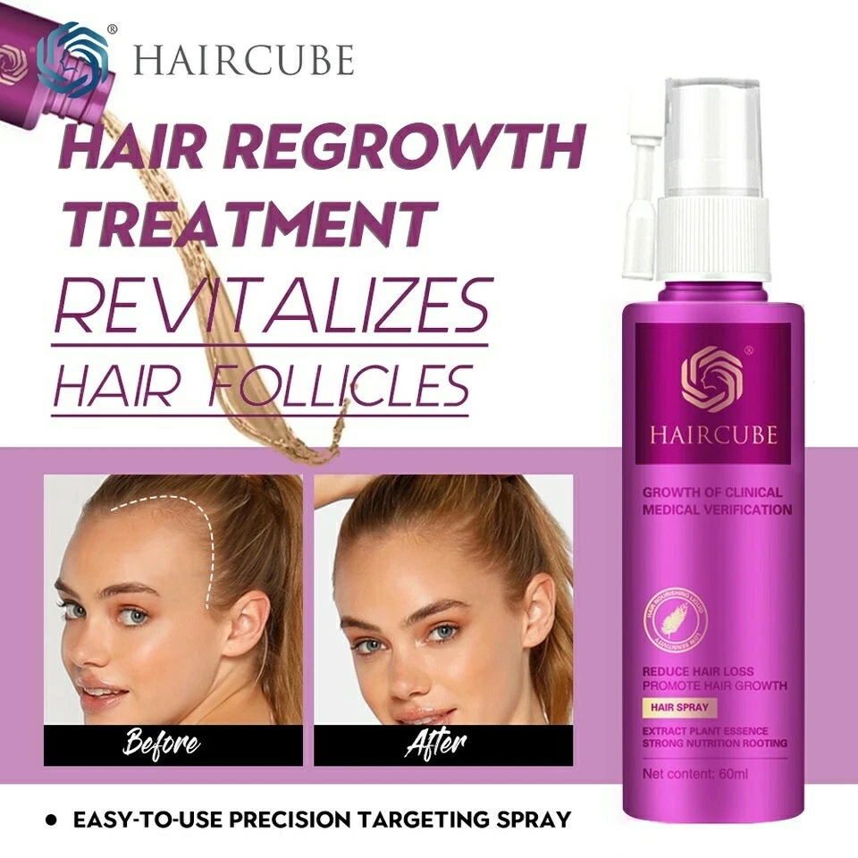 Fast Hair Growth Serum Spray 60ml Anti Hair Loss Treatment Dense Thicken Hair No