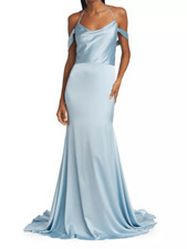 Vera Wang Bride Muriel Satin Open-Back Gown
