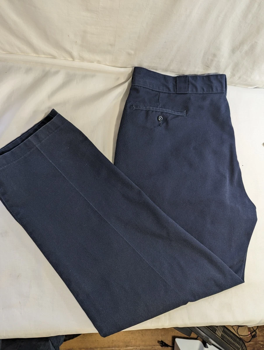 Vintage 90s Dickies 874 Work Pants Men’s 42 x 32 Navy Blue Chinos