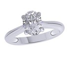 Anniversary Solitaire Ring 925 Sterling Oval Cut Cubic Zirconia