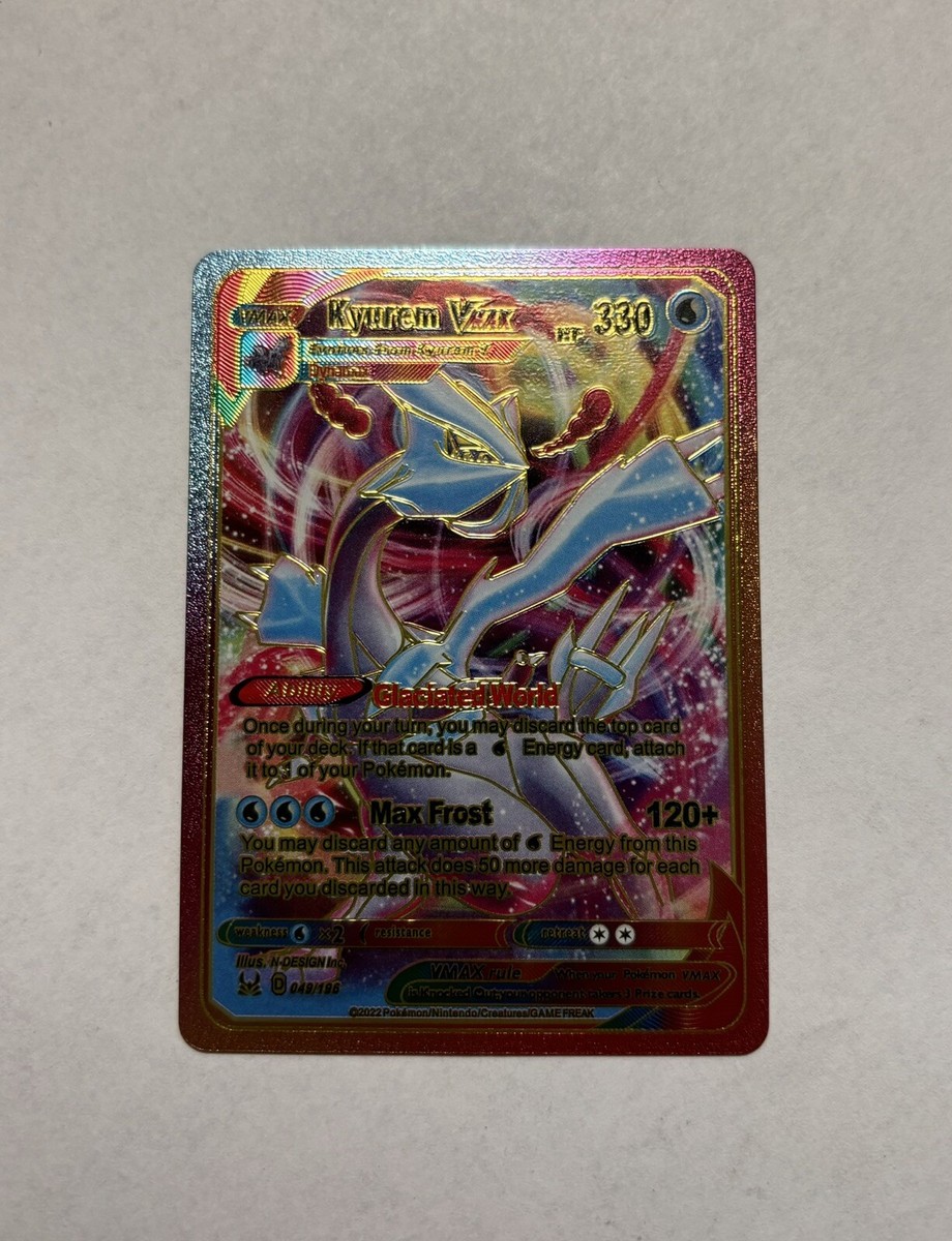 希少レア　箔押し　ベムモン Kyurem VMAX 049/196 Rainbow Foil Fan Art Card HP 330 MINT/NM | eBay
