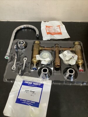 Chicago Faucets Deck Mounted Lavatory Fitting. Chrome   786-GN2FCCP