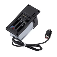 3-Band Acoustic EQ Equalizer Guitar Preamp Piezo Pickup Tuner V5F7