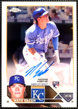 NATE EATON 2023 TOPPS CHROME ROOKIE AUTO RC - KANSAS CITY ROYALS