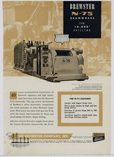 1953 Brewster Drilling Equipment Ad: N-75 Drawworks for Oil Wells -Shreveport LA