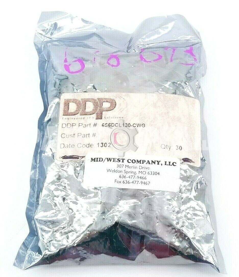 DDP, 6S6DCL130-CWG, Green Pilot Light Bulb Replacement, 130VAC, Bag of 30 Bulbs