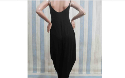 Plus Size Off-the-Shoulder Black Jumpsuit Romper Boho Party Maxi