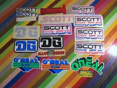 vtg 1980s 1990s Motocross BMX sticker - O'Neal Scott DG