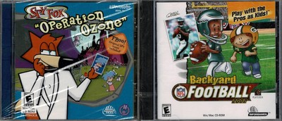 Spy Fox Operation Ozone and Backyard Football 2002 Pc New XP 2 Games Crazy Fun