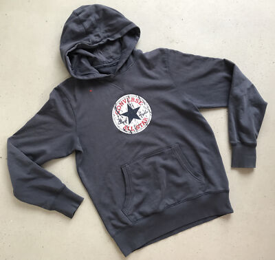 CONVERSE Hoodie KapuzenPullover Tasche Blaugrau Cotton 170