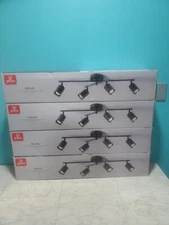 Globe Electric Miller 4 light Track Bar 26 In. Matte Black Swivel Center Bar