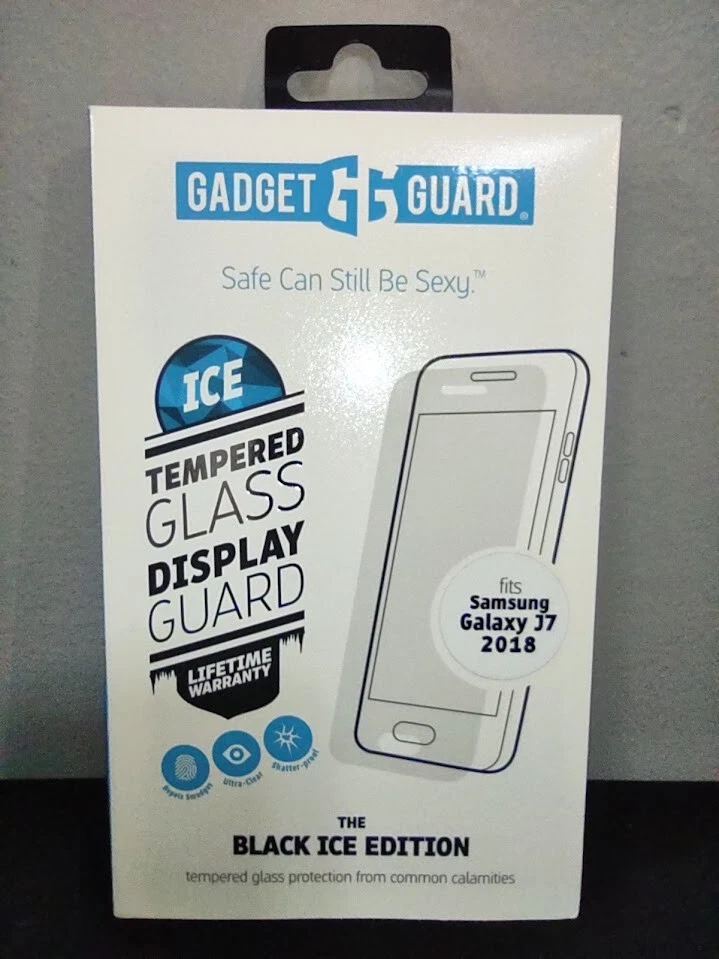 Black Ice Samsung Galaxy J7 2018 Refine J7V 2nd Gen Glass Cover Screen Protector - Image 3 of 4