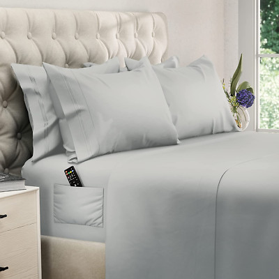 Dreamcare 6 Piece Deep Pocket Sheets Microfiber Sheets Bed Sheets Bedding Sets F