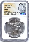 2024 uncirculated peace silver dollar ngc ms 69 first releases