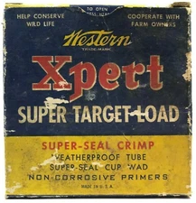 1930-50's Western Xpert Super Target Trap Load 12 Ga EMPTY Ammo Box Decor 7226-X