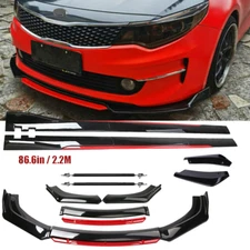 Front Bumper Lip Spoiler Splitter Body Side Skirt Gloss Black For Kia Optima