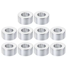 10 Pcs M10 Aluminum Spacers Metal Spacer Aluminum 10.5mm ID x 20mm OD x 10mm L