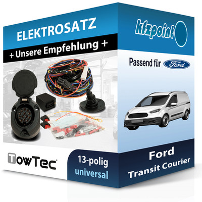 TOWTEC E-Satz 13polig universell passend für Ford Transit Courier Elektrosatz