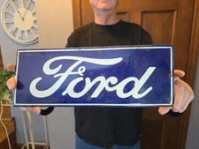 RARE VINTAGE FORD PORCELAIN SIGN Apx 12"×6"