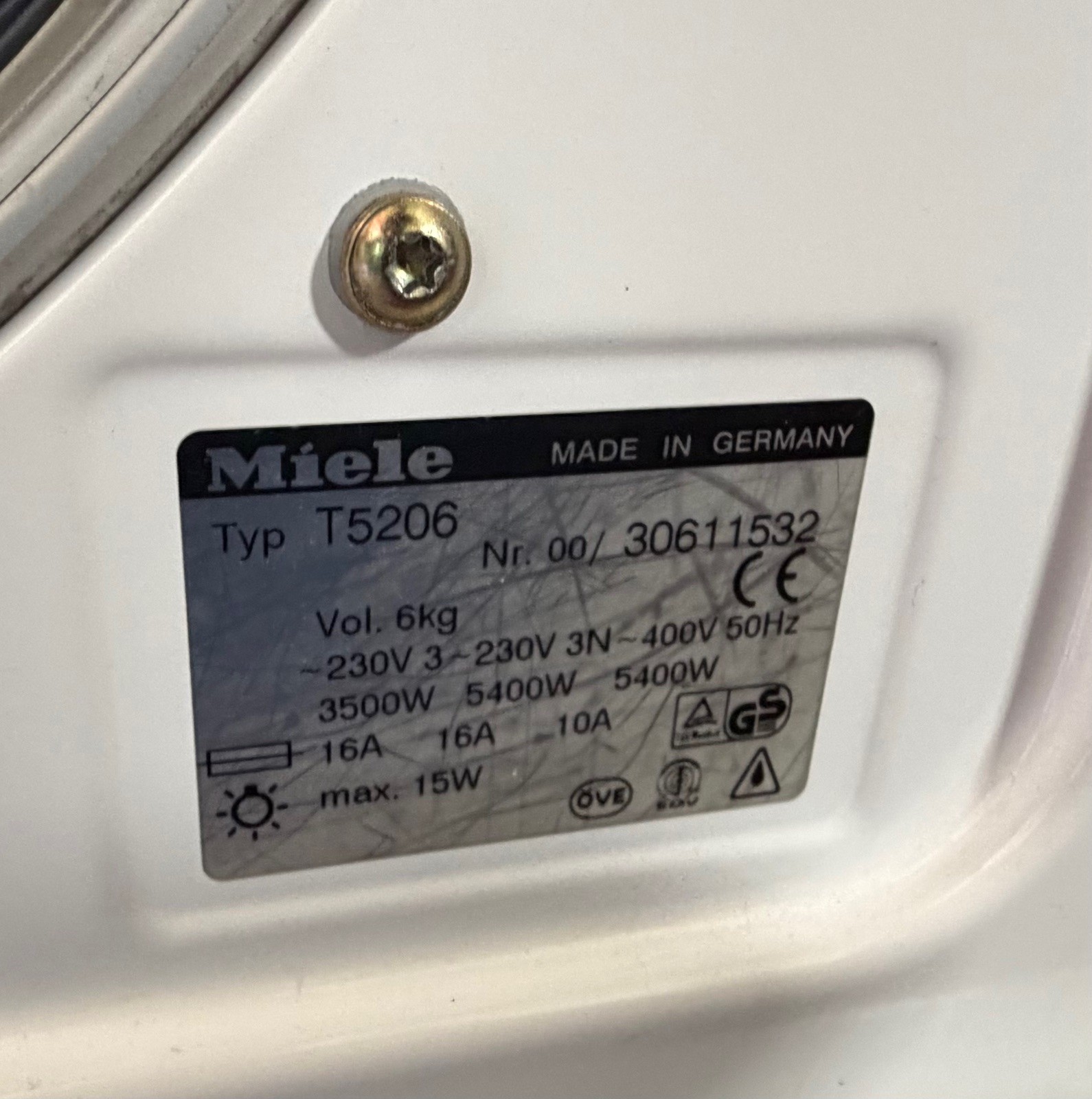 Miele Professional T5206 Gewerbetrockner 6kg 400V Made in Germany  – Bild 6