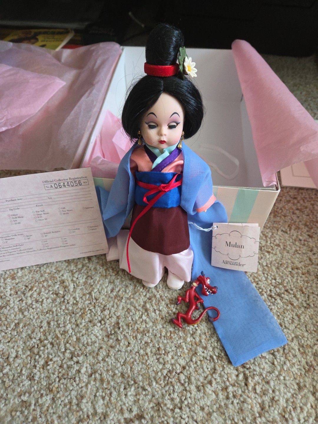 RARE Madame Alexander Disney Princess Collection Mulan 8 Dol
