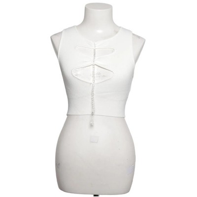 Bershka, Crop Top, Größe: M, Weiß, Elasthan/Polyamid/Viskose, Sonstiges #aPy