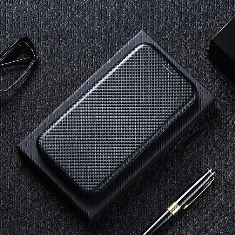 For XiaoMi Poco F8 Ultra, Carbon Fiber Leather Business Wallet Stand Case Cover - Image 3 of 4
