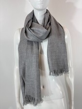 Écharpe Eric Bompard 100 % pur cachemire grise douce légère luxe femmes