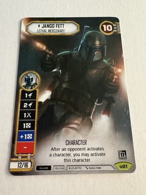 Star Wars Destiny- Awakenings:  Jango Fett, Lethal Mercenary #21 Promo Full Art