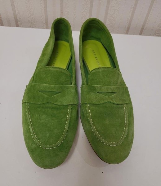 Women Andrea Puccini Loafers Green 38.5