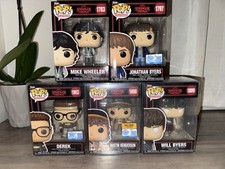 Stranger Things Funko Pops Brand New, Jonathan, Will, Dustin, Mike, Derek