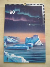 CALENDARIO 1990 CON 51 FRANCOBOLLI DELL'URSS - MEZHDUNARODNAYA KNIGA - RARISSIMO