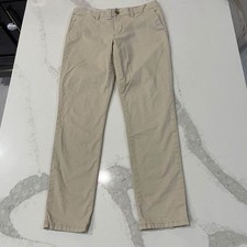 Tommy Hilfiger Slim Fit Essential Solid Khaki Beige Chino Pant Women  s Size 6