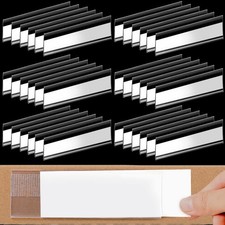 72 Pieces Clear Plastic Adhesive Shelf Tag Price Label Holders for Supermar...