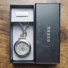 Reloj Bolsillo Guess Indigo Vintage Con Movimiento Japón Embalaje Original
