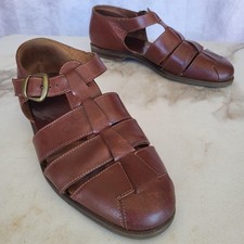 Bally Fisherman Buckle Sandals Mens Size 41/8...