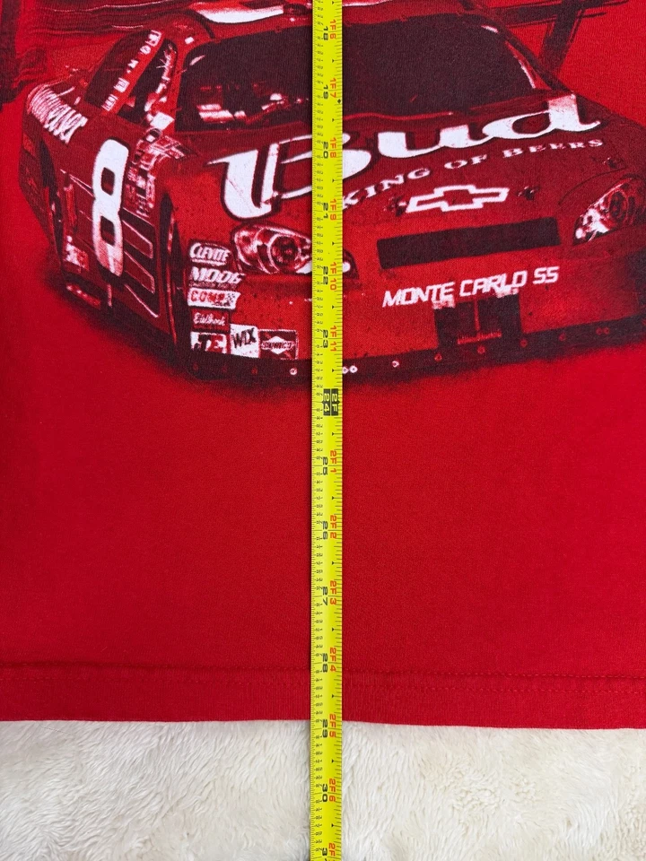 Camiseta De Colección Y2K Dale Earnhard Jr. Estampado Grande Talla XL Roja Foto 4 de 4