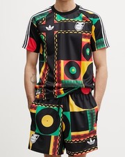 NWT adidas Originals Jamaica x Bob Marley Football Is Freedom 2PC SHORTS TEE SET