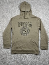 Puma Youth XL 18/20 Hoodie Tan Oak Branch Pullover Graphic Logo NWT