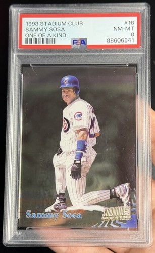 1998 Stadium Club #16 Sammy Sosa One of a Kind SP Chicago Cubs PSA 8 - Pop 1