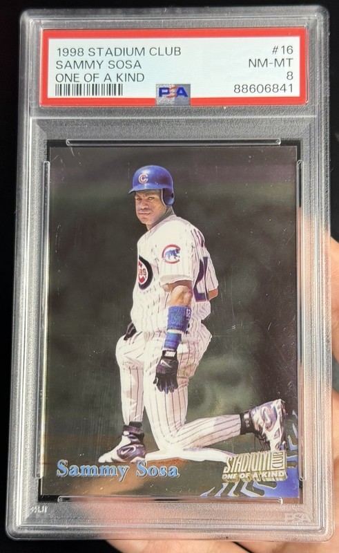 1998 Stadium Club #16 Sammy Sosa One of a Kind SP Chicago Cubs PSA 8 - Pop 1