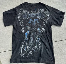 Darkstar Skateboards Shirt Mens S  Gothic Grunge Skull Pile Knight Skate Y2K