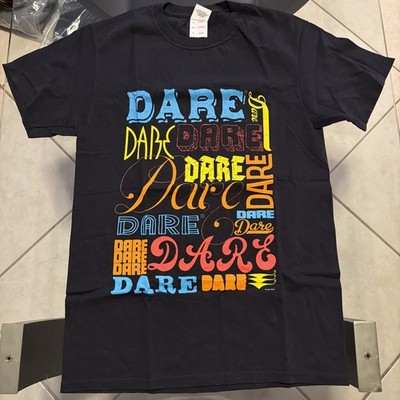 Dare T-shirt Kids Small Black Short Sleeve 100% Cotton