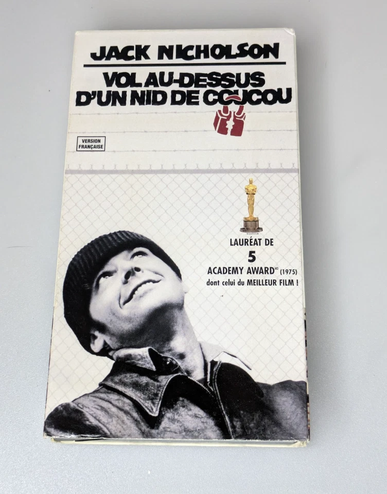 Vol Au-dessus d'un nid de coucou (1975)VHS TAPE - FRENCH - TESTED Jack Nicholson - Image 3 of 4