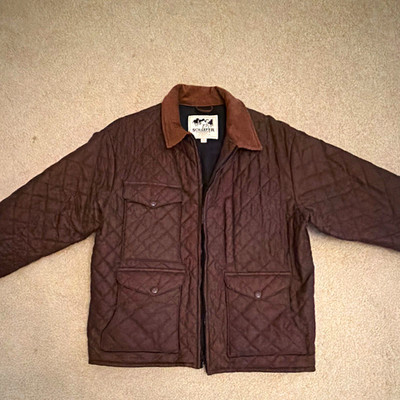 Schaefer Outfitter Brown Quilted Full Zip Jacket Collared Men's Size M