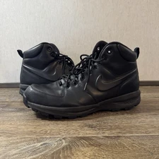Size 11.5 - Nike ACG Manoa Leather Boots Black Lace Up Outdoor Hiking 454350-003