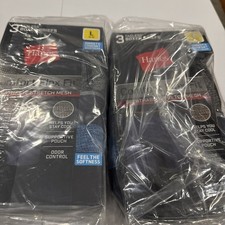 Hanes Underwear Mens Large Boxer Briefs Long Leg Comfort Flex Fit 6 Pairs