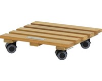 Rolluntersetzer Lechuza 28 Cm Holz Quadratisch Natur Braun